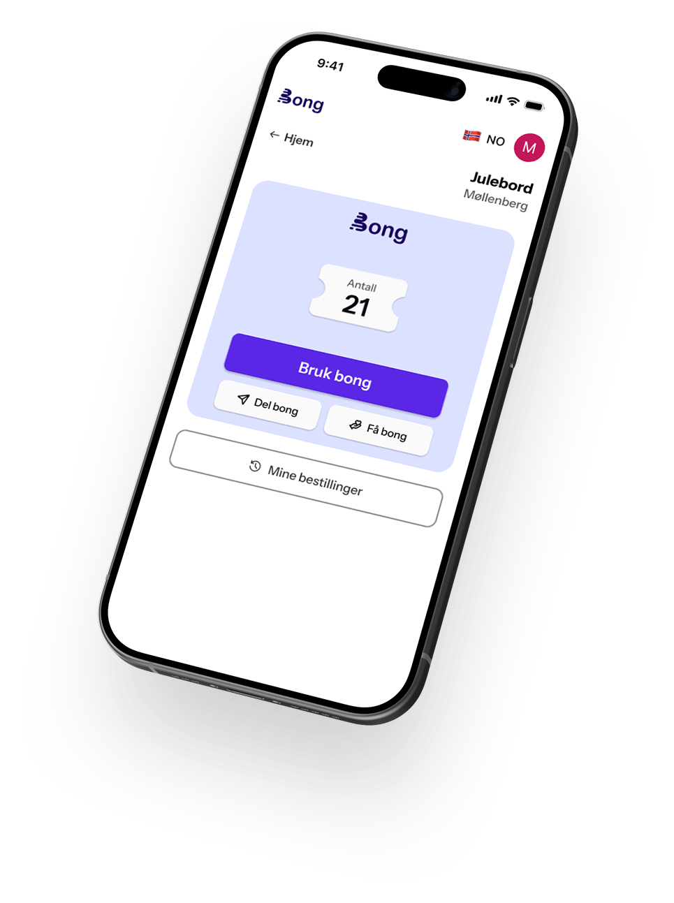 iPhone-visning av bong